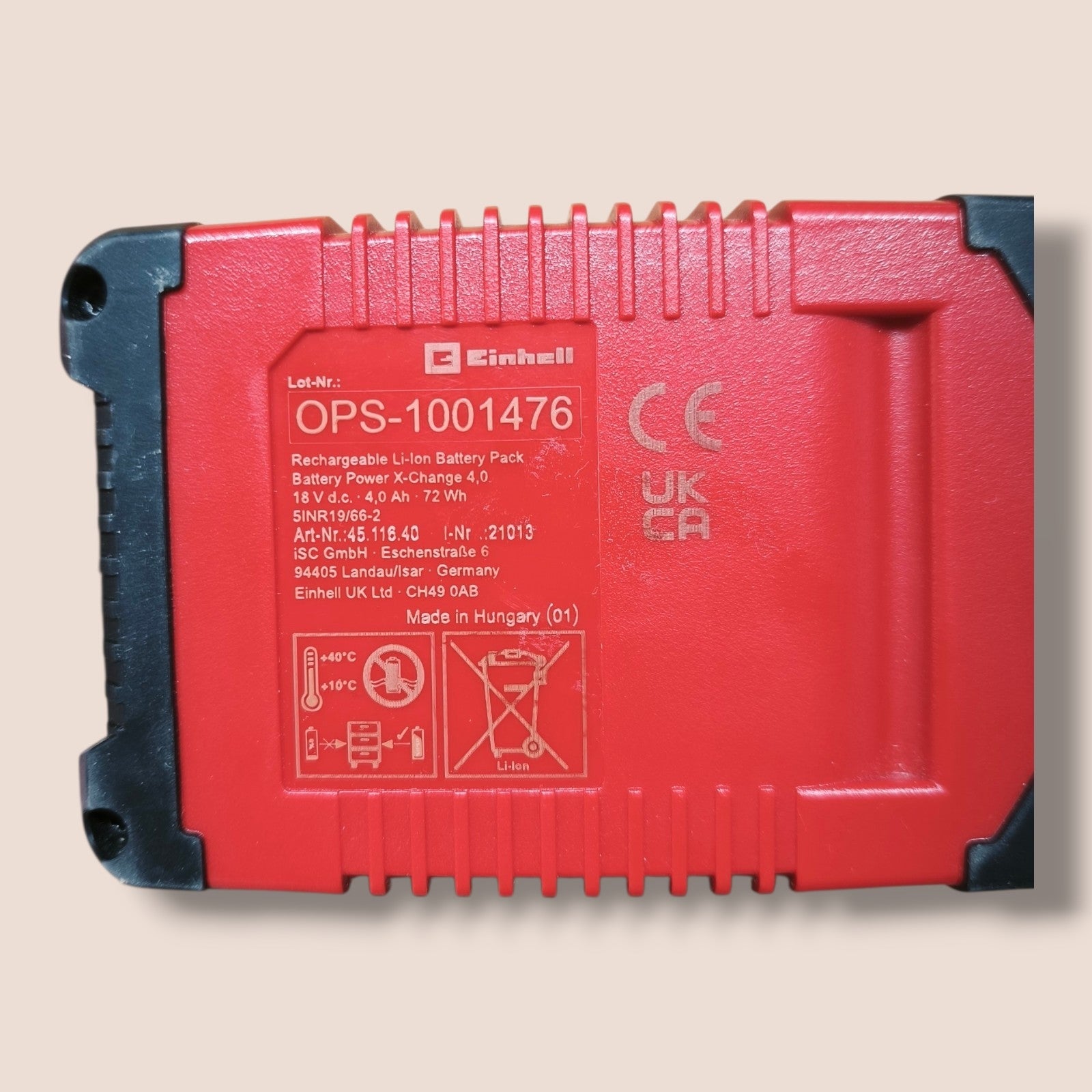 Einhell - Akku 4.0Ah 18V