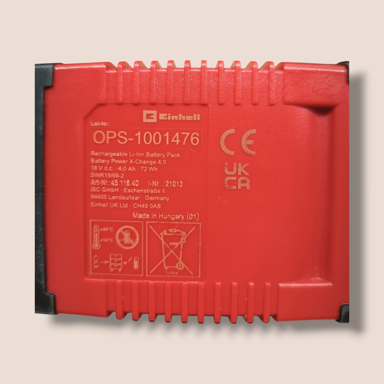 Einhell - Akku 4.0Ah