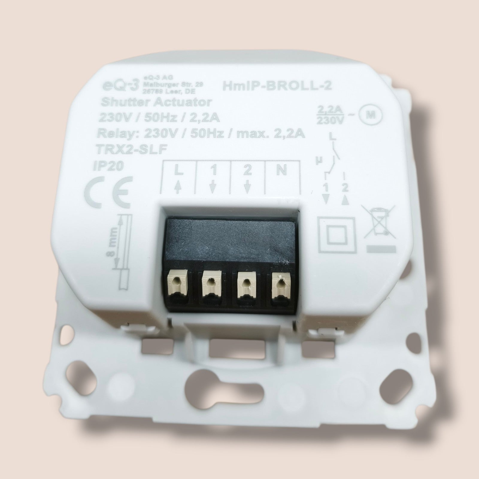 Homematic - Rollladenaktor für Markenschalter HmIP-BROLL-2