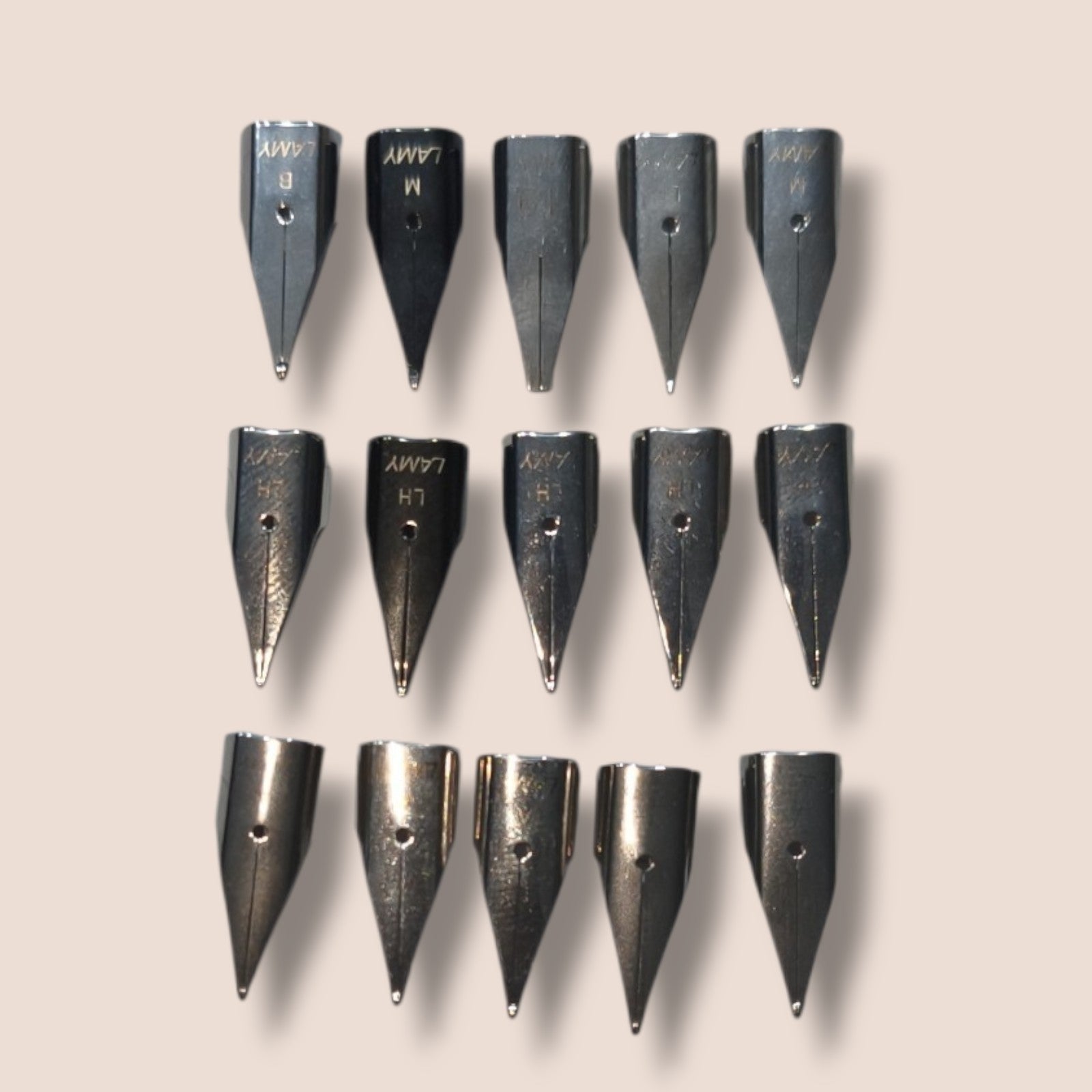 Lamy - 15 Federn (5xA, 5xLH, 2xM, EF, Joy 1,9, B)