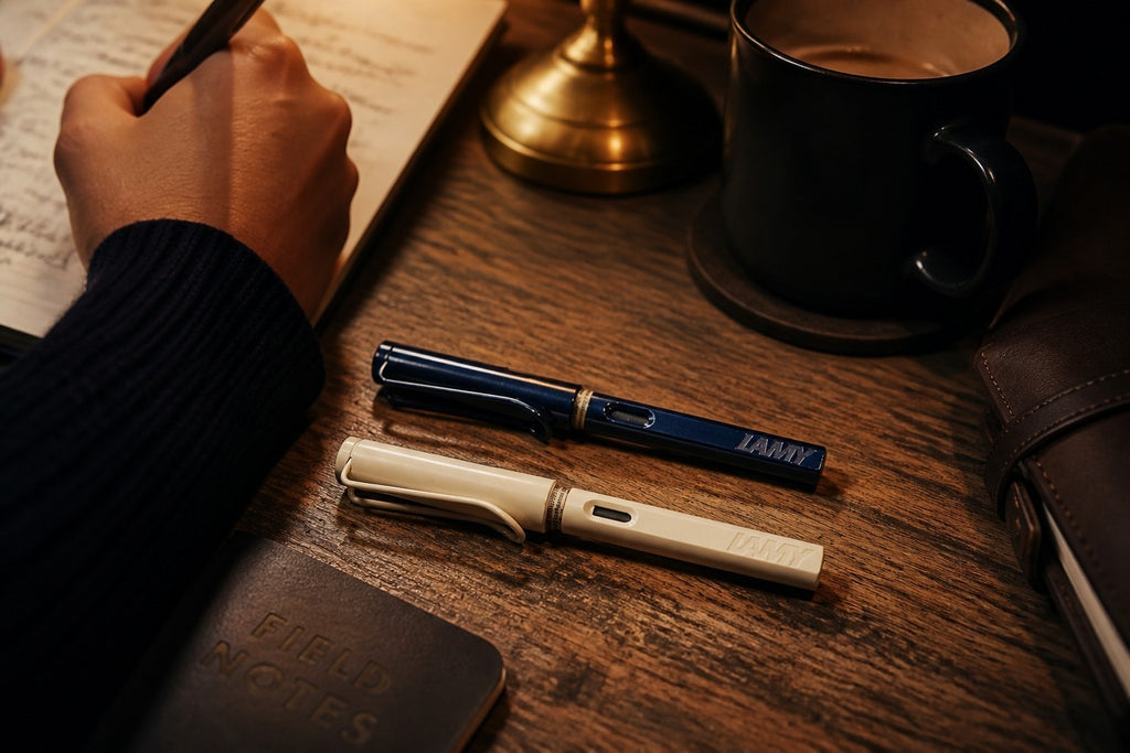 Lamy - Safari Füller 2 Stück cream und dark dusk