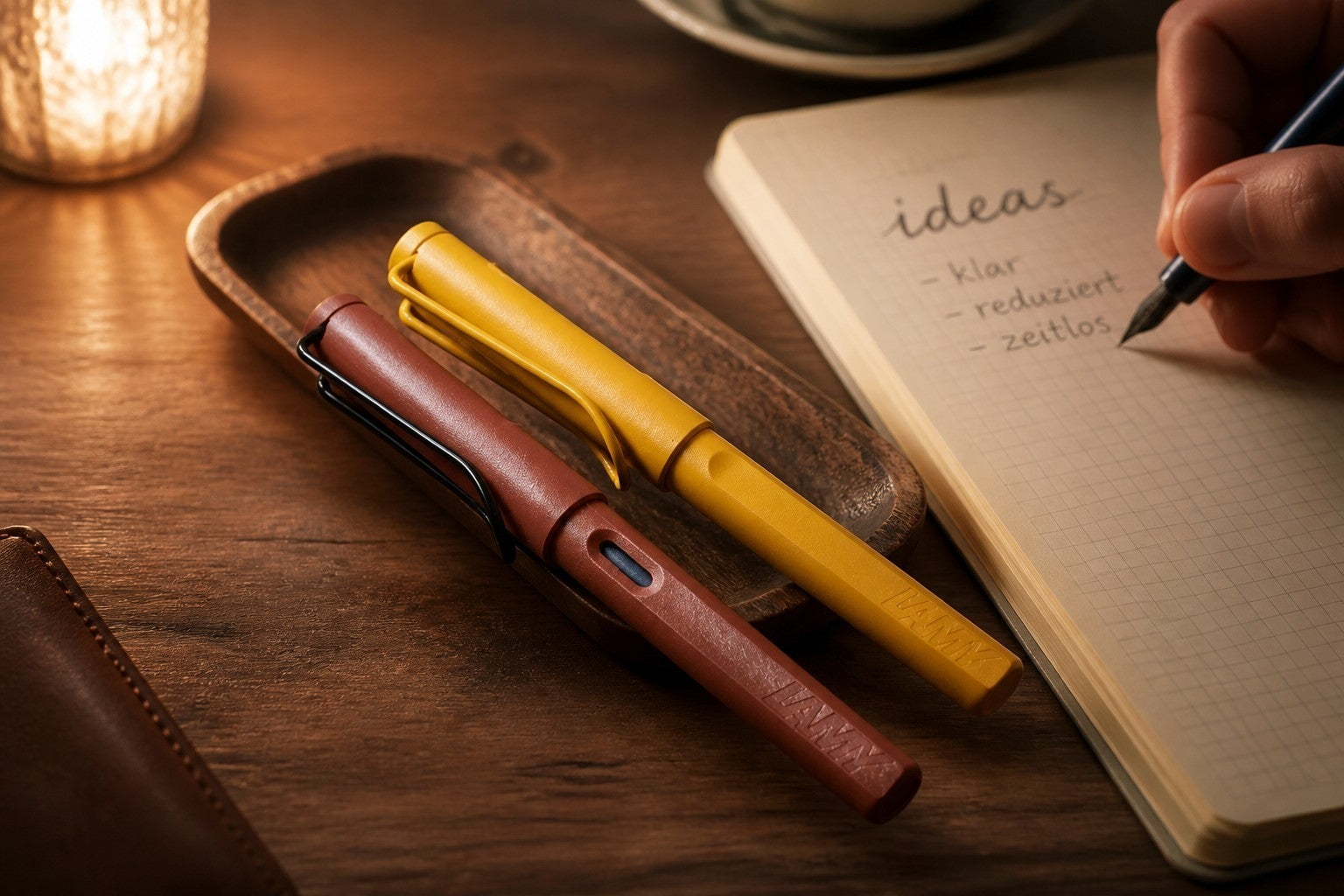 Lamy - Safari Füller terra und Tintenroller mango