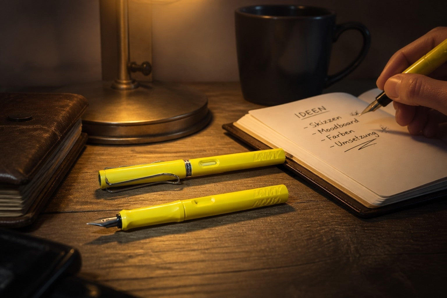 Lamy - Safari Füller und Tintenroller gelb