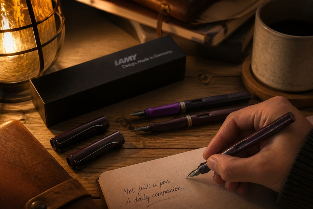Lamy - Safari Füller violet blackberry und scarlet