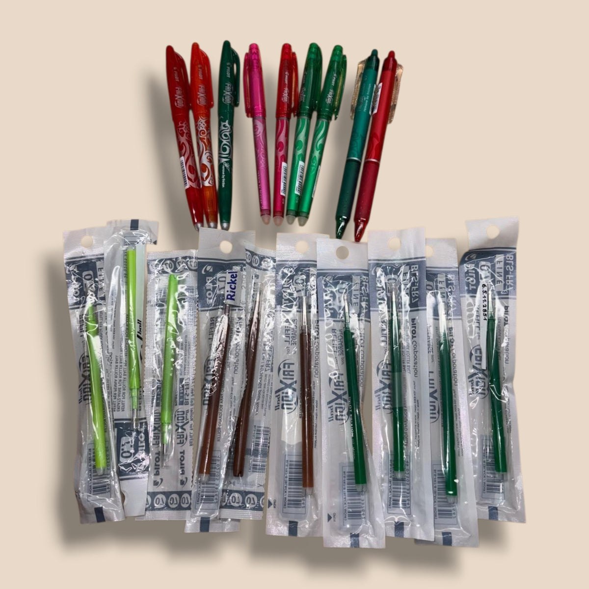 Pilot - Frixion Set radierbare Tintenroller und Minen