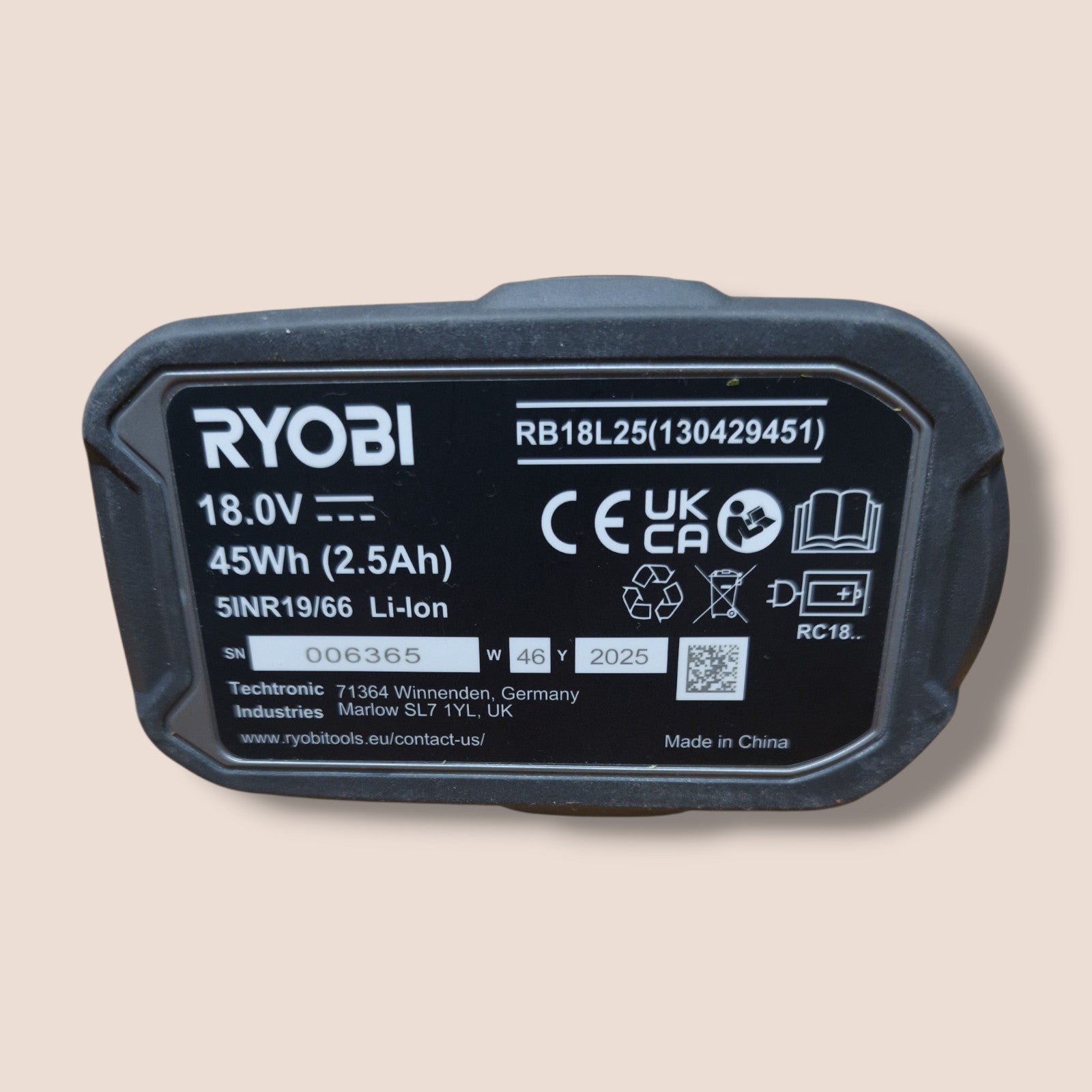 Ryobi - Akku 18V 2.5 Ah RB18L25