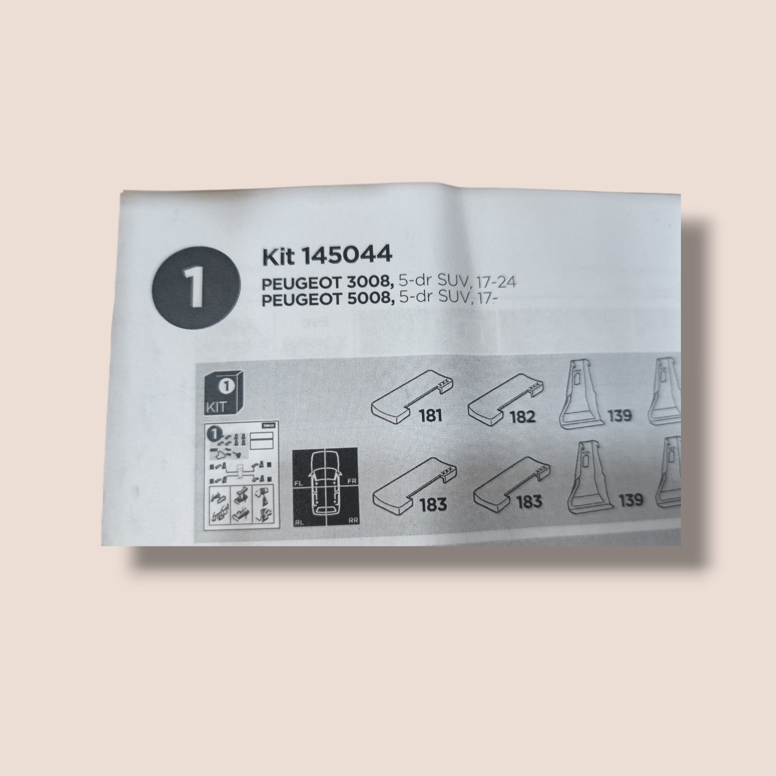 Thule - Montagekit Dachträger Peugot Kit 145044