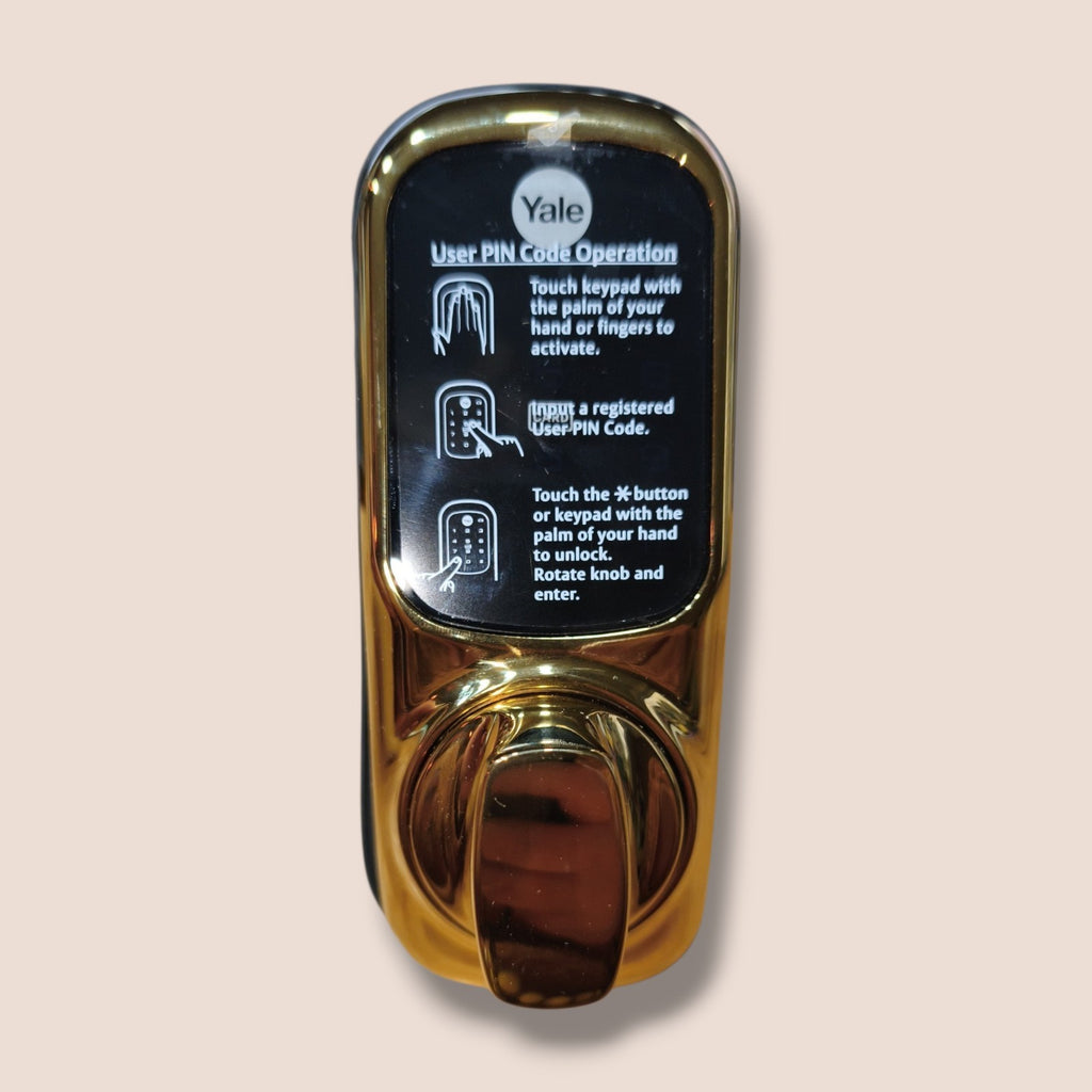 Yale - Keyless Lock gold smartes Türschloss YD-01-CON-NOMOD-PB