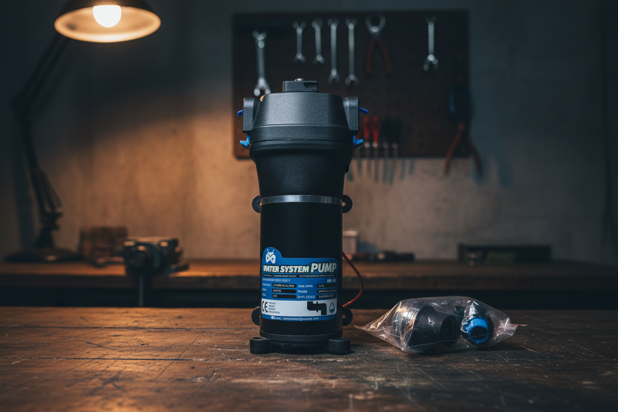 Mxmoonant - 24V Gleichstrom-Membranpumpe 17L/Min