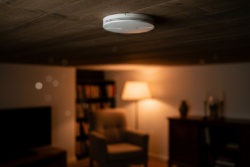 Netatmo Rauchwarnmelder Holzdecke näher