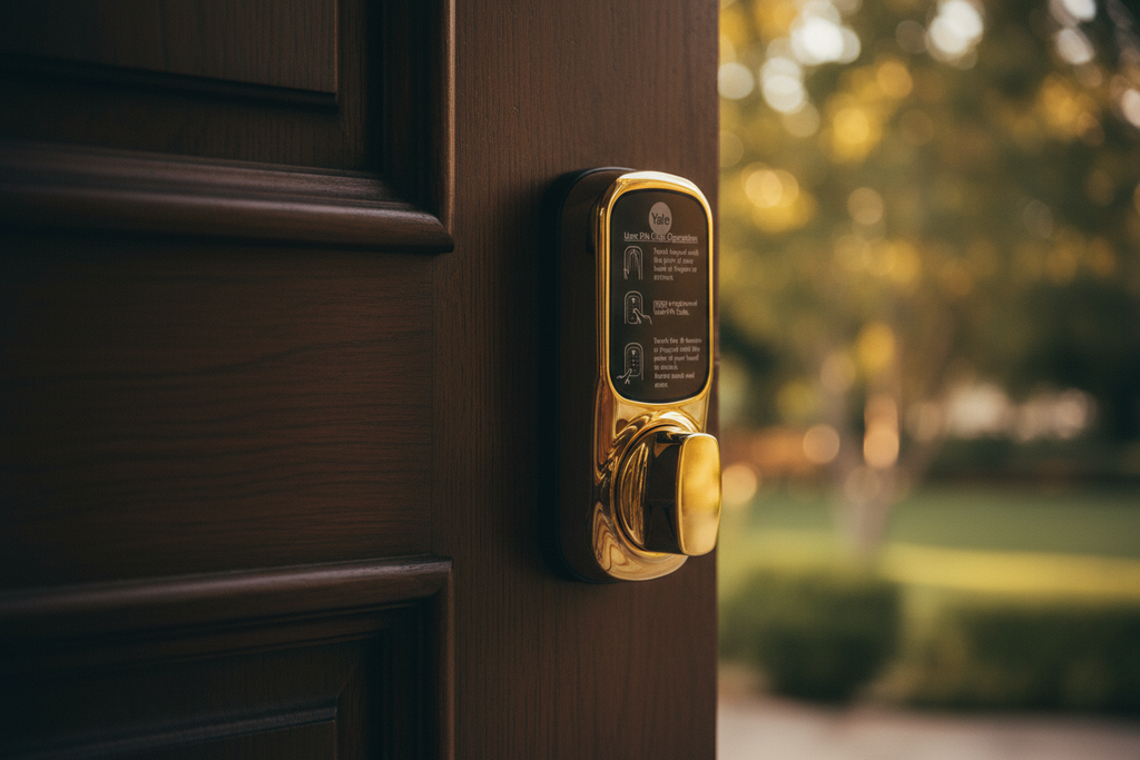 Yale - Keyless Lock gold smartes Türschloss YD-01-CON-NOMOD-PB
